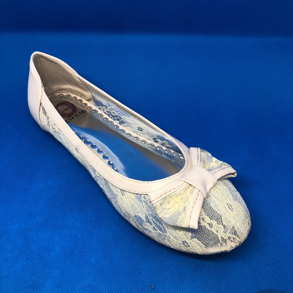 Red Circle Footwear Ivory Jevon Flats
